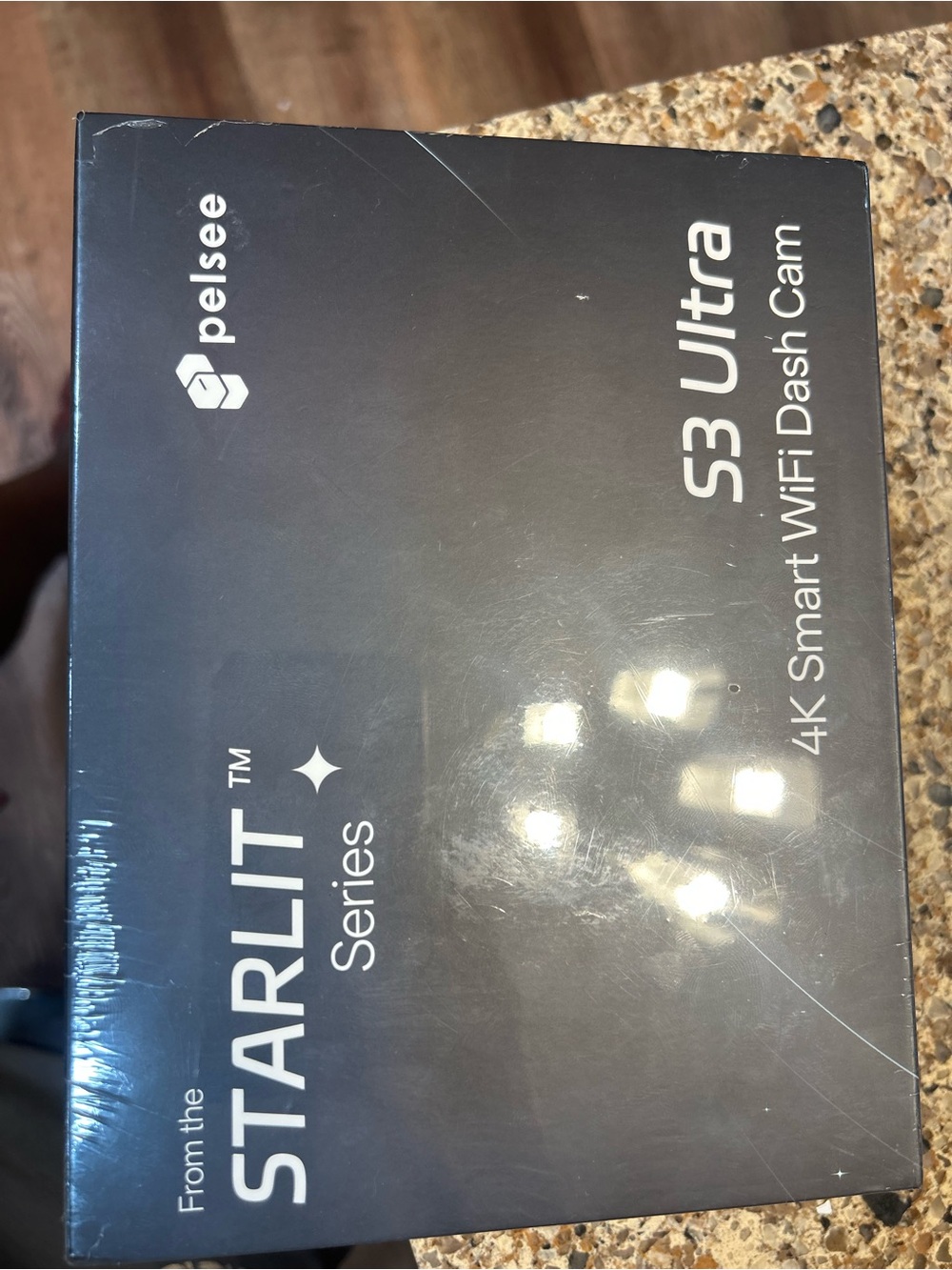 Sealed Black Dash Camera Retail Box with Regulatory Labels